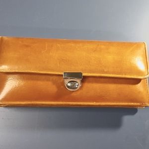 Genuine Leather Brown Clutch